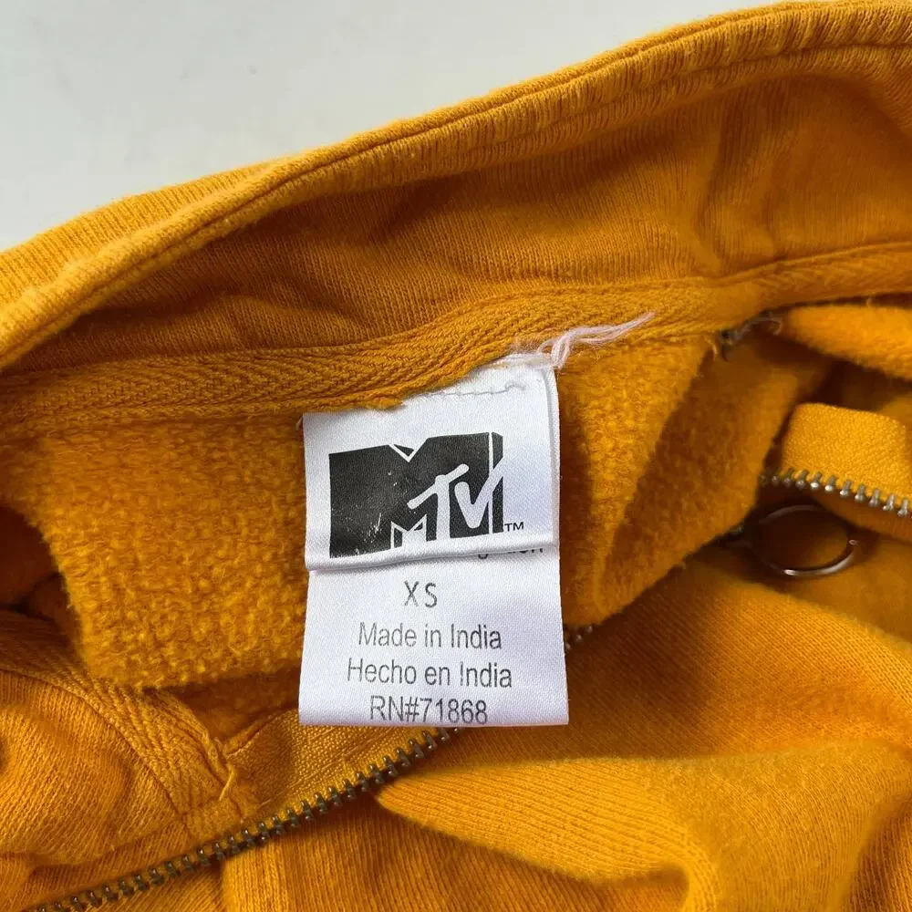 MTV Y2K Mustard 1/4 Zip Womens Sweeatshirt I Want My MTV Graphic Retro 90s - Picture 10 of 12